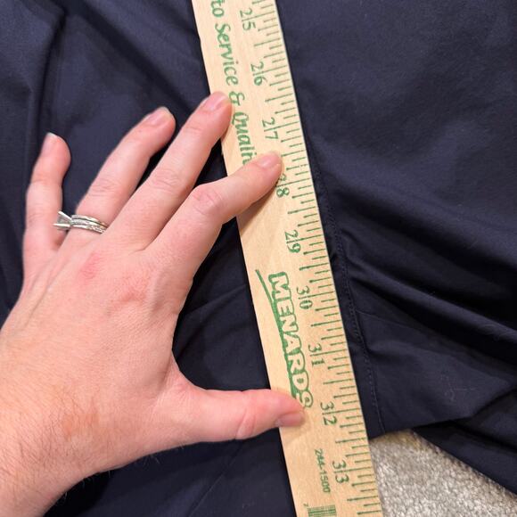 Eileen Fisher Organic Cotton Poplin Wide-Leg Jumpsuit Navy Blue Sz Sml Elevated - Picture 12 of 15